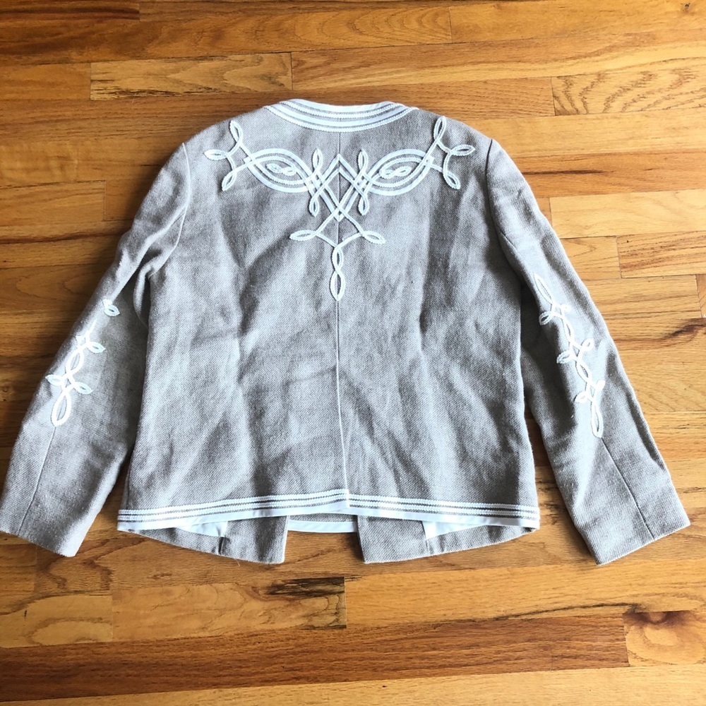 3.1 PHILLIP LIM Linen and Silk Embellished Jacket - Picture 6 of 6